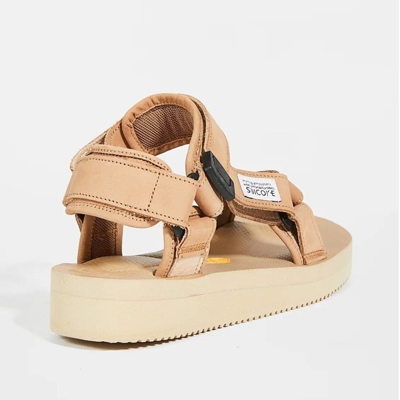 Suicoke Depa Sandals Tan Beige Color with Velcro V2NU Womens size 5 / 6 - Picture 3 of 13